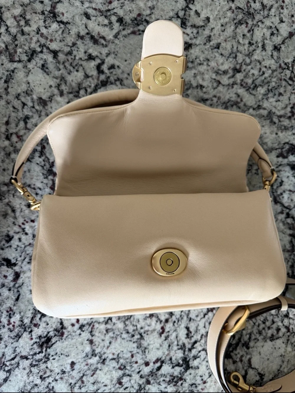 COACH Pillow Tabby Shoulder Bag 26 Ivory